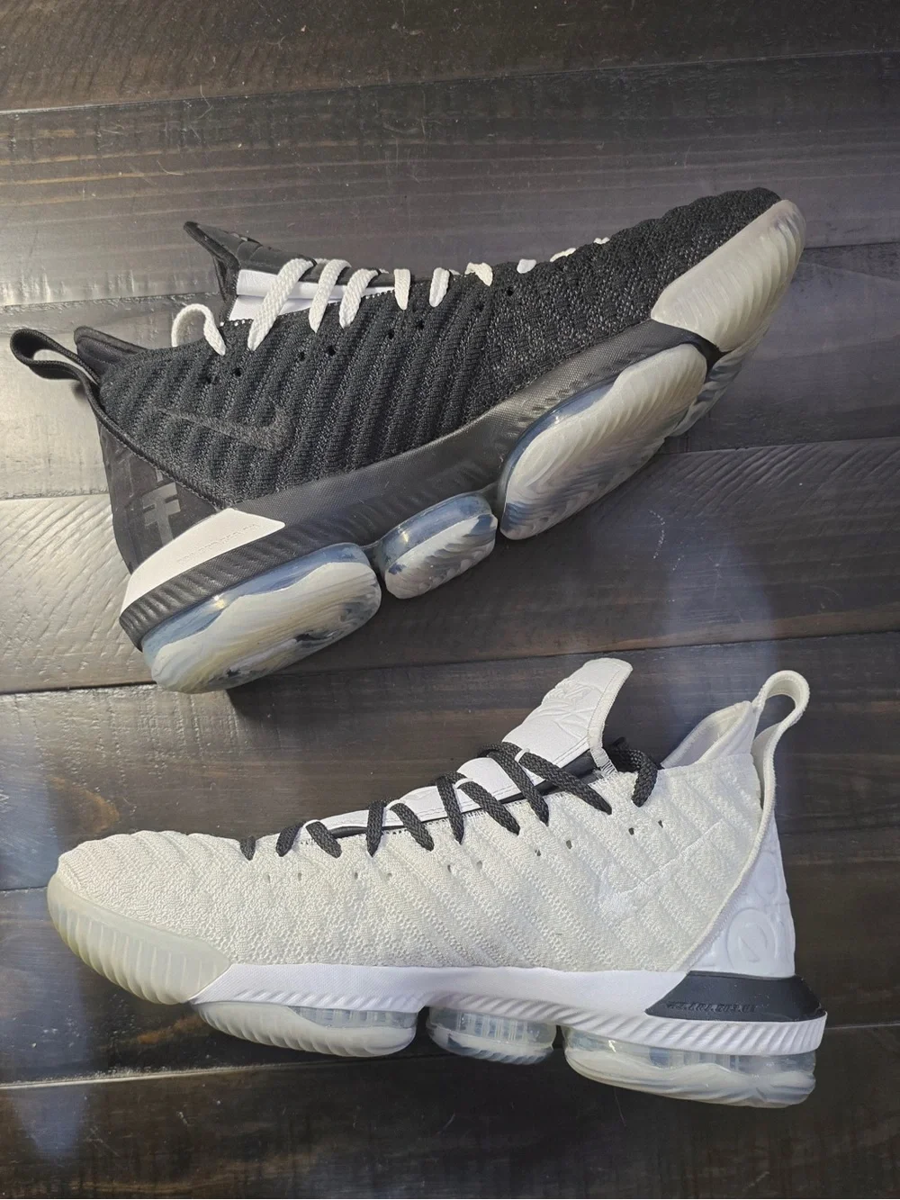Nike Two-Tone LeBron Basketball Shoes - Black & White